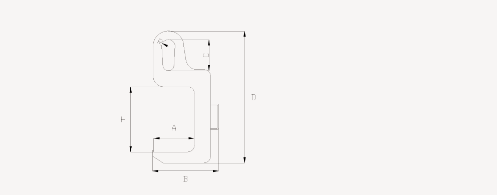 单板C型钩CAD